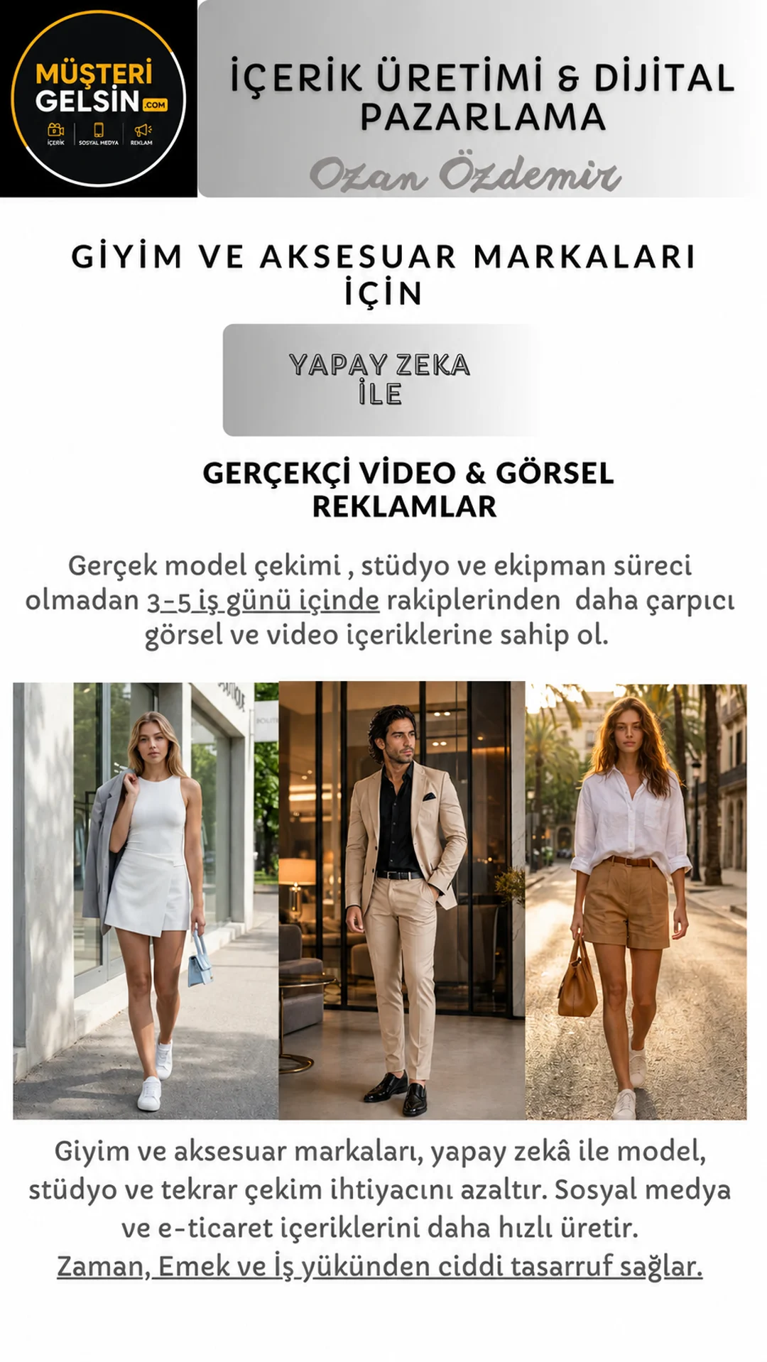 Yapay zekâ destekli giyim ve aksesuar içerik üretimi örnekleri